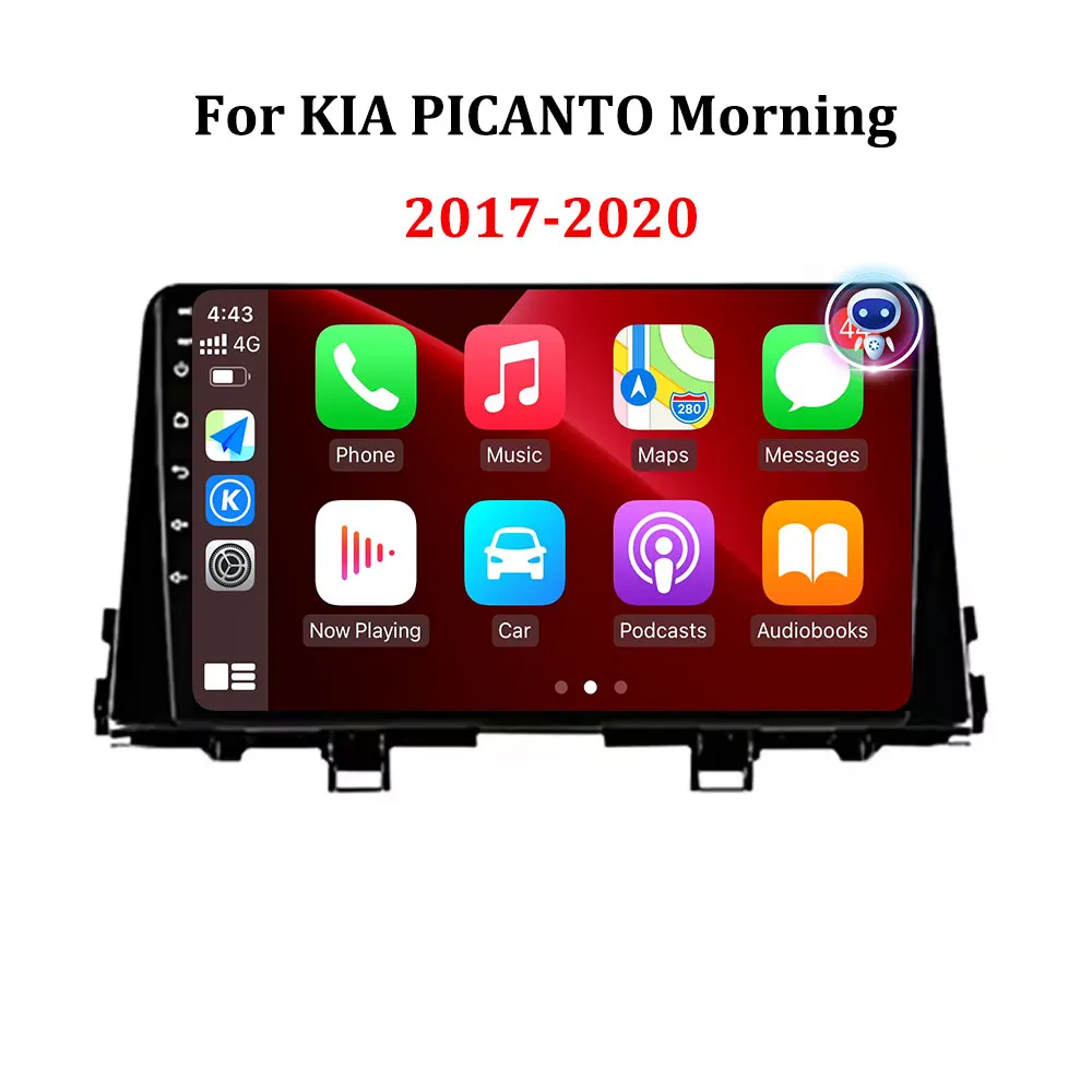 Android 16 WIFI + 4G LTE Carplay Auto Audio Radio Multimedia Video Player GPS DSP Voor KIA PICANTO ochtend 2017 2018 2019 2020 - afbeelding 2