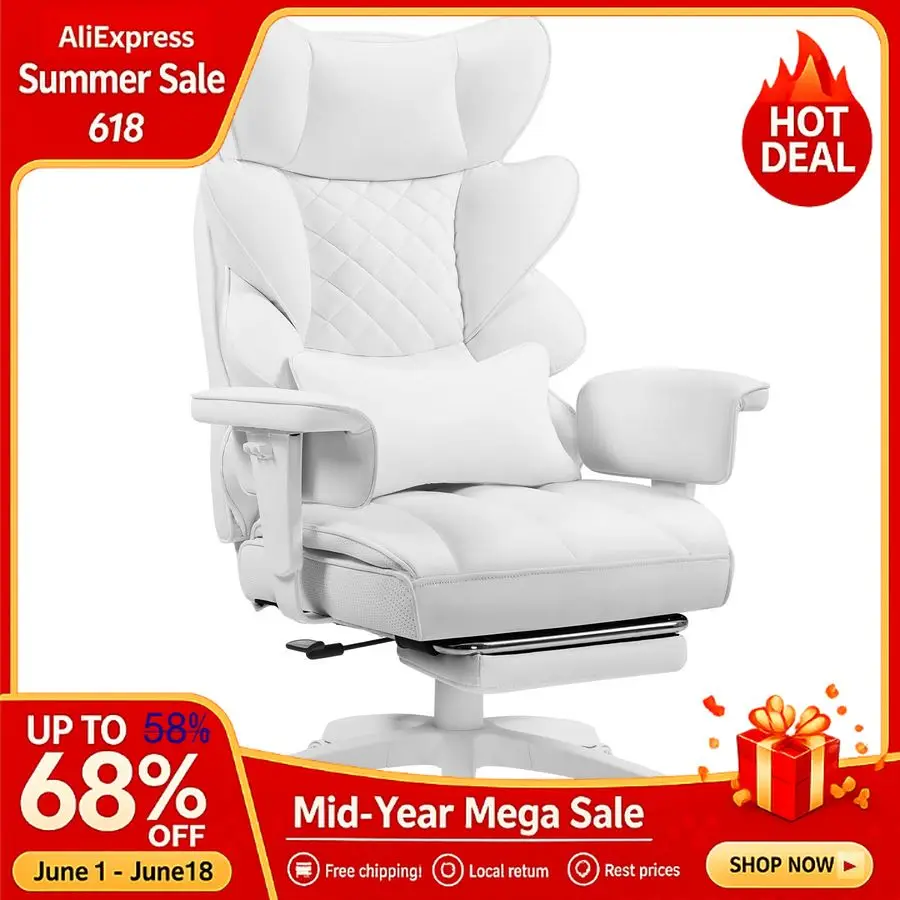 

Big and Tall Office Chair with Pocket Spring Cushion,High Back Computer Gaming Chairs with Adjustable Armrests and Customizable