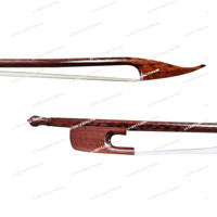 Suitable forProfessional 4/4 Fiddle Bow Baroque Style Round Stick Snake Wood Violin Bow