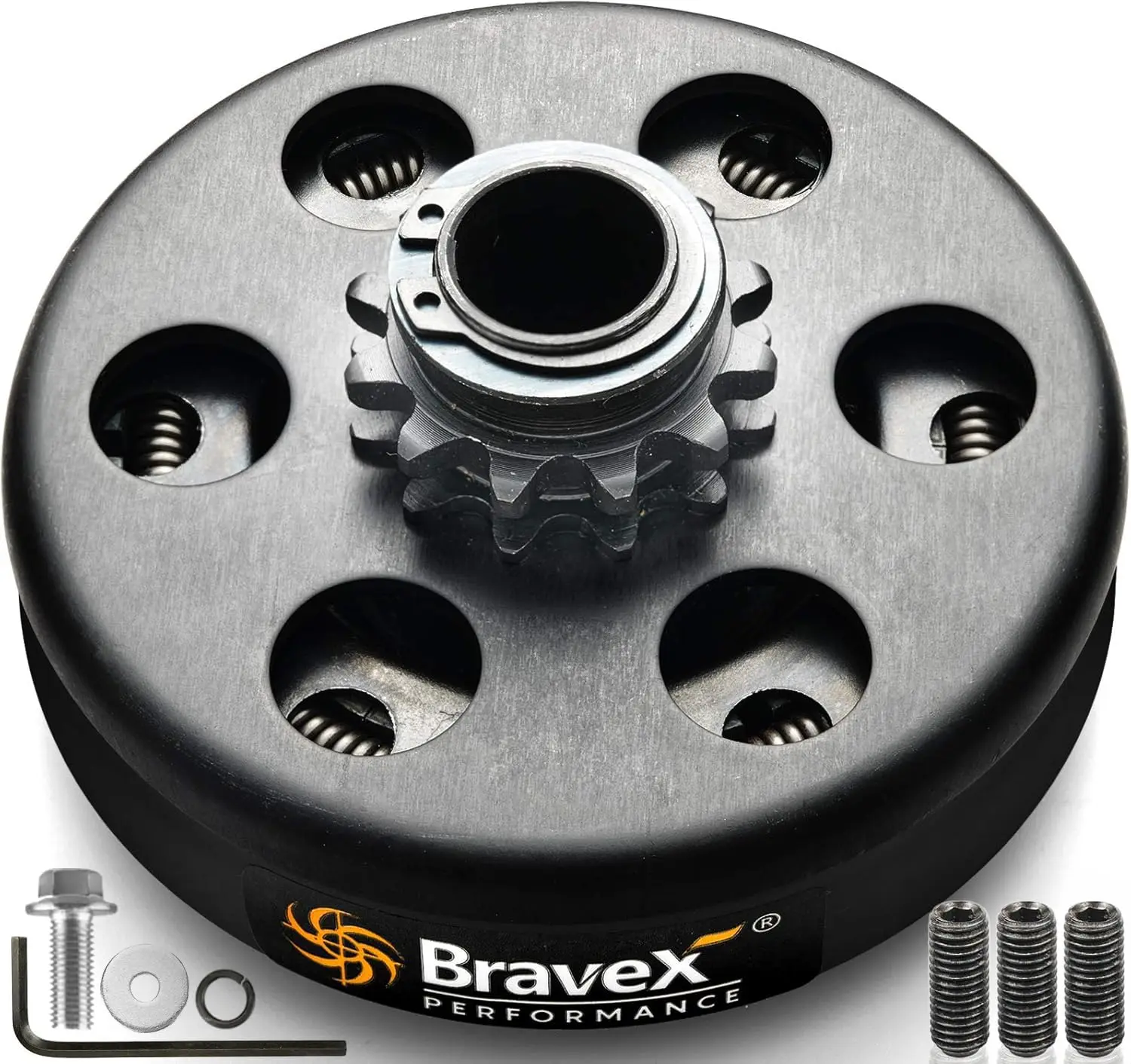 Bravex Heavy Duty 12T Centrifugal Clutch 3/4" Bore #35 Chain Fit Predator Honda GX160 GX200 Go Kart Fun Kart Mini Bike