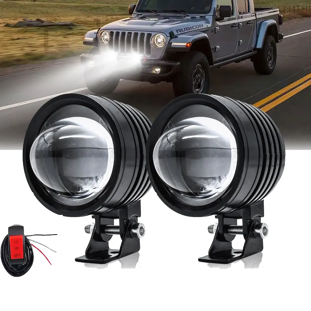 Motorcycle LED Fog Light LED Spotlight Super Bright Lens 12V 24V for GSXR1000 Additional Electric 4x4 Led Off Road Accessories