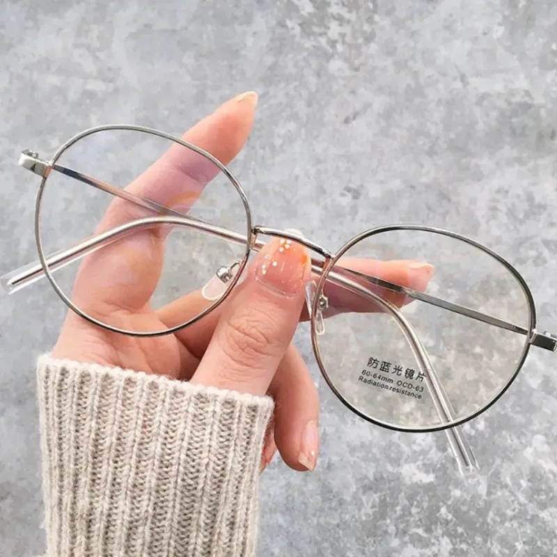 Anti-Blue Light Glasses for Women Men Classic Metal Frame Eyewear Fashion Office Computer Goggles Blue Rays Blocking Glasses view 4