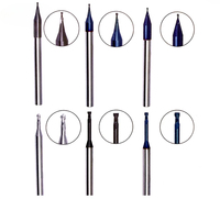 Micro Carbide End Mill Rib Processing Cutter CNC Deep Long Neck Small Diameter 0.2 0.3 0.4 0.5 0.6 0.7 0.8 0.9mm Mini Mill