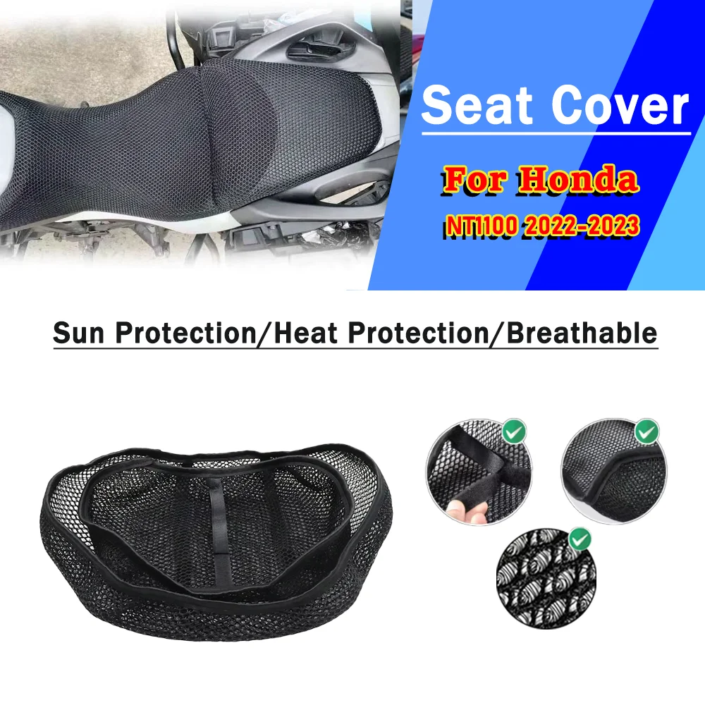 

For Honda NT1100 NT 1100 2022 2023 Mesh Motorcycle Seat Cover 3D Elastic Breathable Heat resistant Anti-Slip Protector Cover