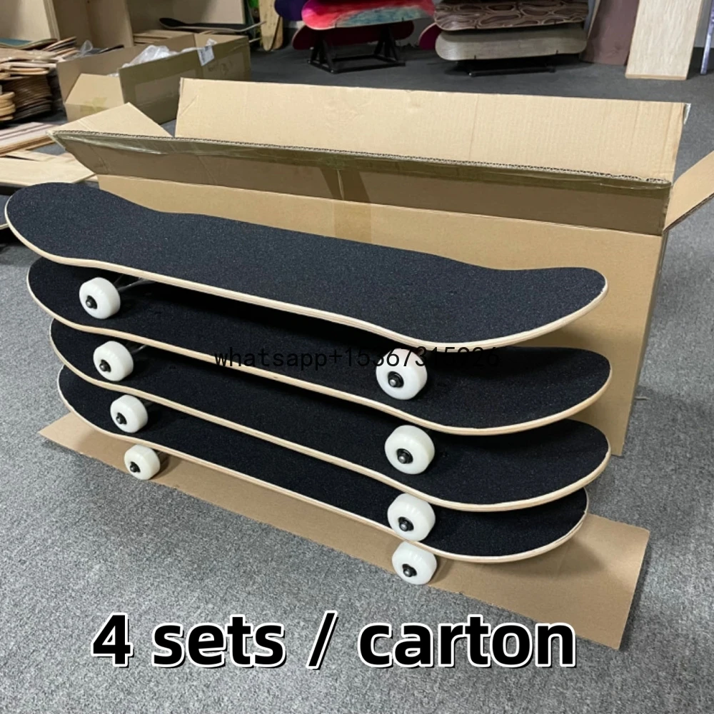 wholesale skate board custom skateboard 7.75inch 8.0inch blank 8 ply maple wood complete skateboard for youngster