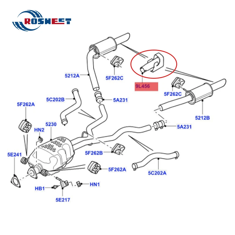 Car Tail Throat Exhaust Pipe For Land Rover Range Rover Sport 2010-2013 L320 Autobiography Style Muffler view 6