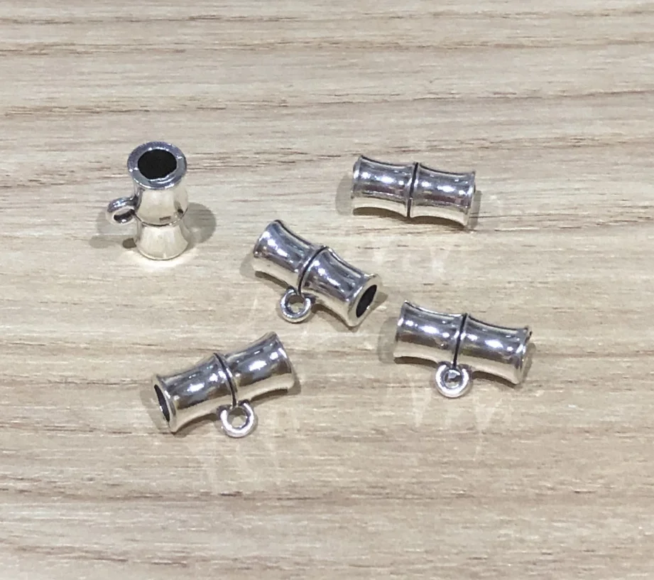 

20pcs 15*10mm, hole 4.4mm Zinc alloy metal banboo joint design bead connector for handmade HW3372