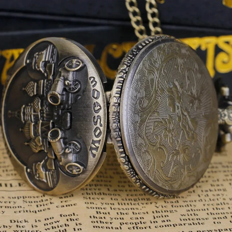 ساعة جيب كوارتز رقمية رومانية قلعة ملكية تحية Steampunk قلادة قلادة سلسلة ساعة هدايا للرجال والنساء