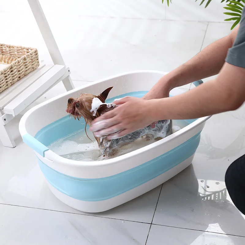 Dog Bathtub Puppy Bathing Basin Dog Pool Foldable  Dog Pool Cat Bathing Tub Portable Bathtub Home Clothing Cleaning Pet Products