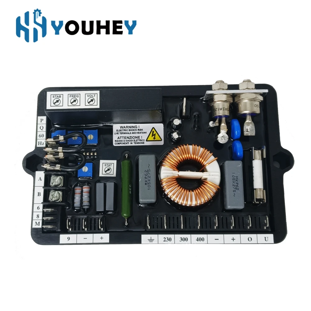 M40FA610A Brushless Generator AVR For Alternator Parts developed by Marelli suitable for Three-phase Synchronous Generators. Whi