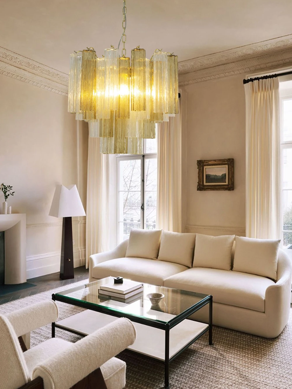Trendy Home Deco Glass Fun Dimmable Led Chandelier Lighting Suspension Luminaire Lampen Hanging Light