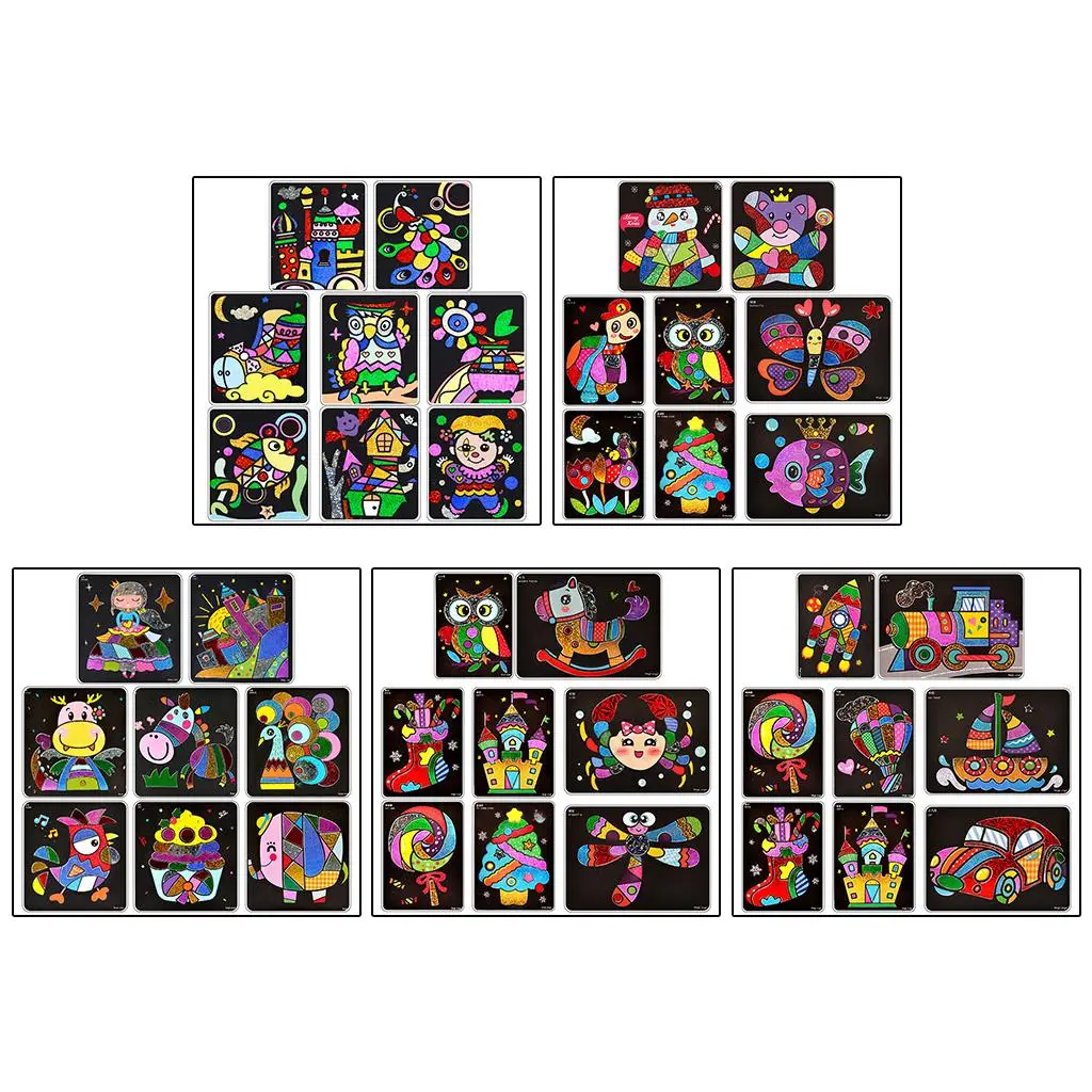 Aprendizagem desenho brinquedos diy transferência adesivo pintura artesanato prancheta