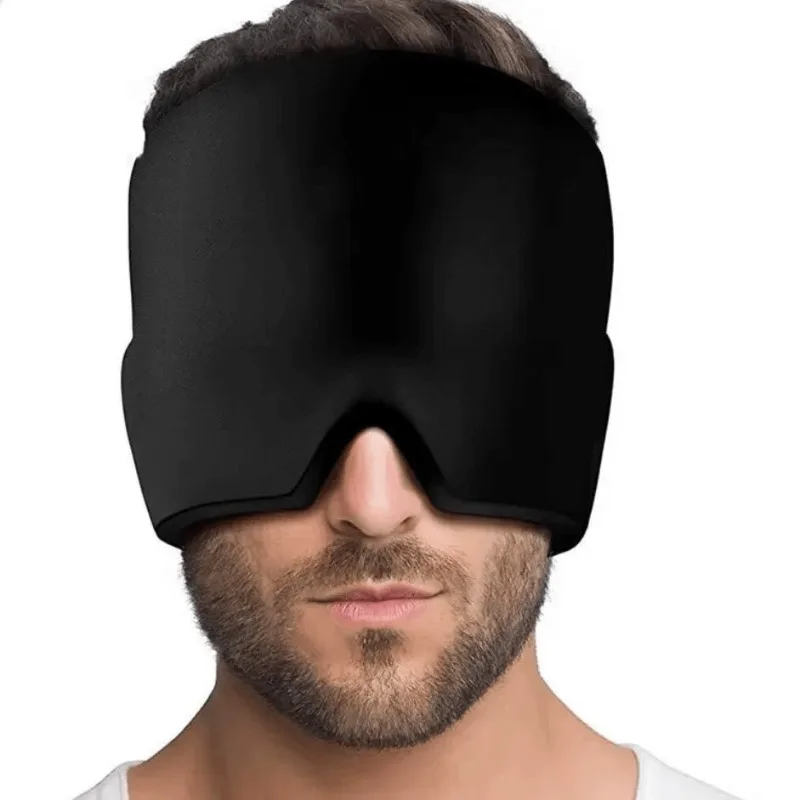 

Охлаждающая повязка на голову для облегчения мигрени — многоразовая гелевая маска для льда от головной боли и растяжения, регулируемая моющаяся крышка для мужчин и женщин