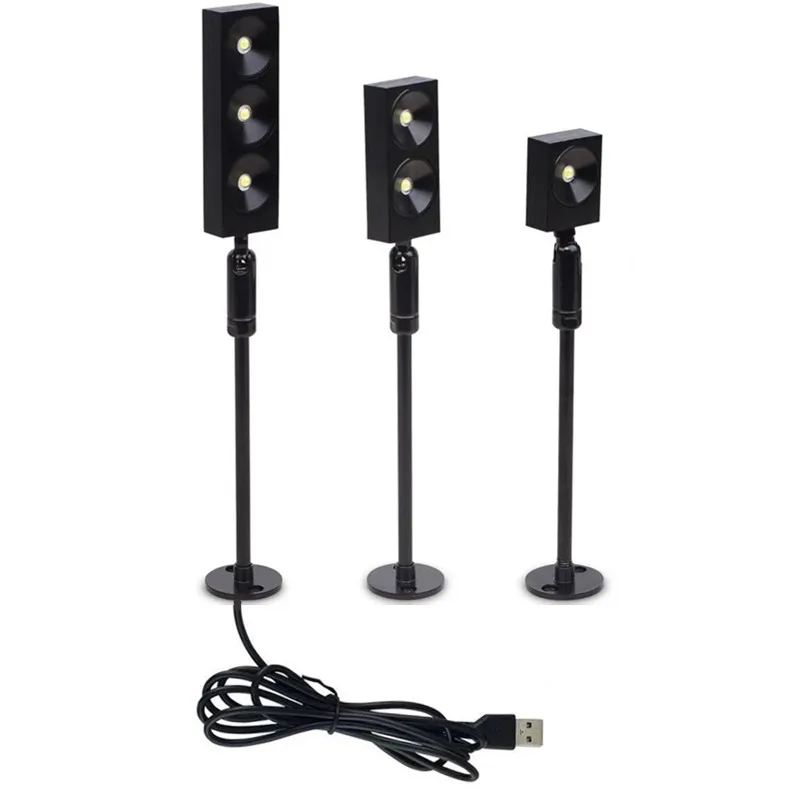 Led Showcase Light 5V USB Powered 1W 2W 3W DC12V AC220V Adjustable Spotlights Exhibition Jewelry Display Lamp For Diamond Store