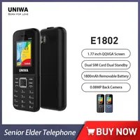 1/3/5Pcs UNIWA E1802 GSM Cellphone Senior Elder Telephone With Big Push Button 1.77\