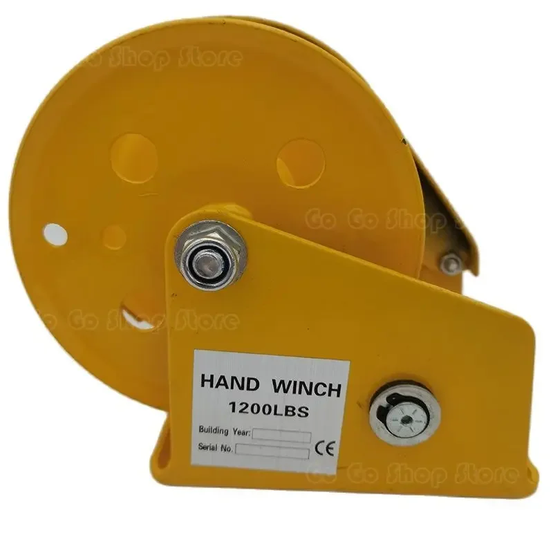 1200lb Hand crank two-way self-locking manual winch household small portable traction hoist with brake manual winch