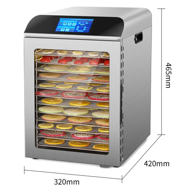 Inteligentna maszyna do suszenia owoców, domowy i komercyjny ekran dotykowy, w pełni automatyczne suszenie żywności z owoców i warzyw