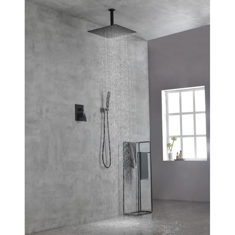 

Ceiling Mount Shower System Combo with Handheld and 16-Inch Showerhead