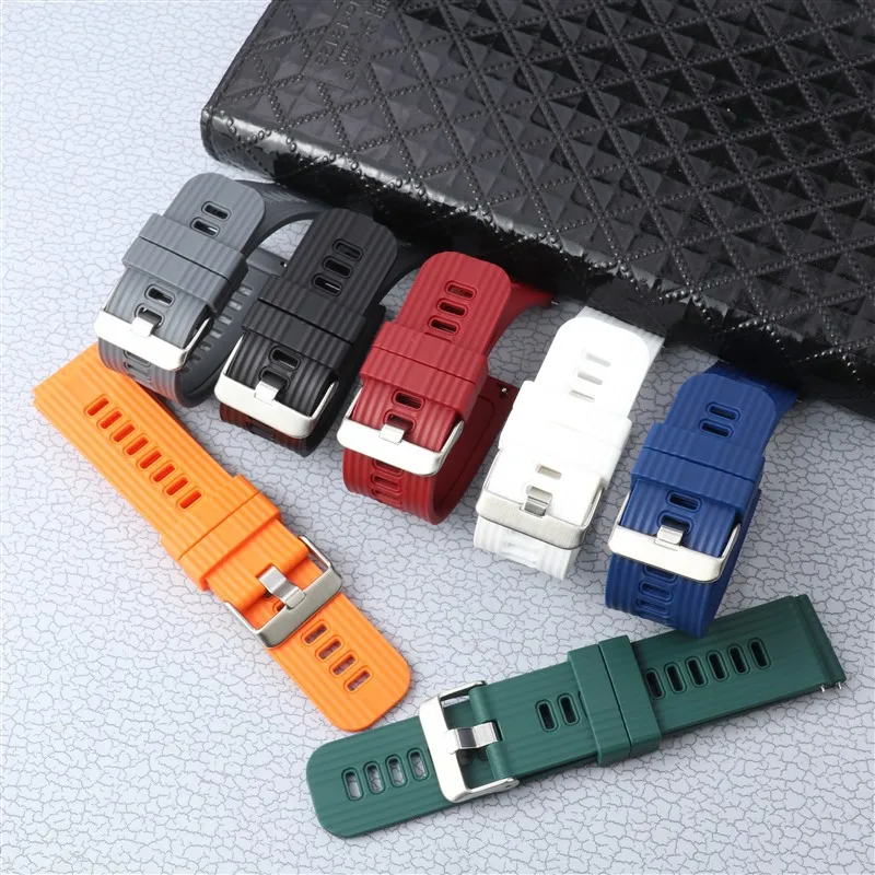 22 مللي متر الإفراج السريع لينة حزام ساعة سيليكون استبدال ل العالمي مطاط مقاوم للماء حزام (استيك) ساعة سوار الملحقات