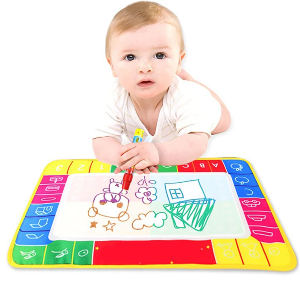 

Children Water Doodle Mat 26x16.5cm Reusable Aqua Drawing Pad Pen Educational Creativity Drawing Board Water Painting Mat