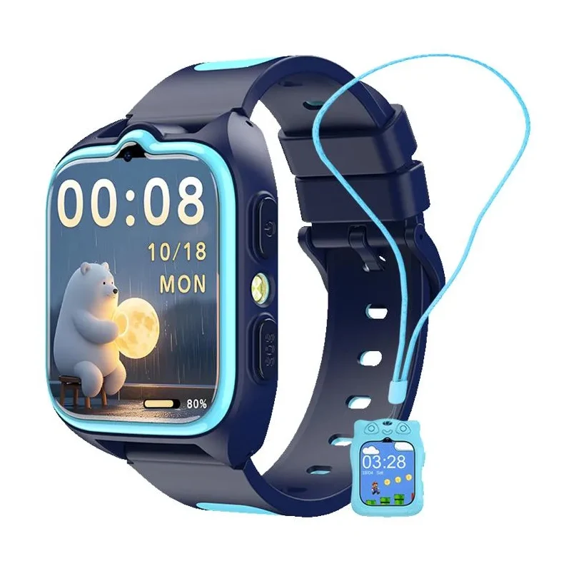 Blackview Z30 Kids Smartwatch Kinderhorloge, LBS+WiFi+GPS Drievoudige AI-positionering, 4G Videogesprek, Smartwatch