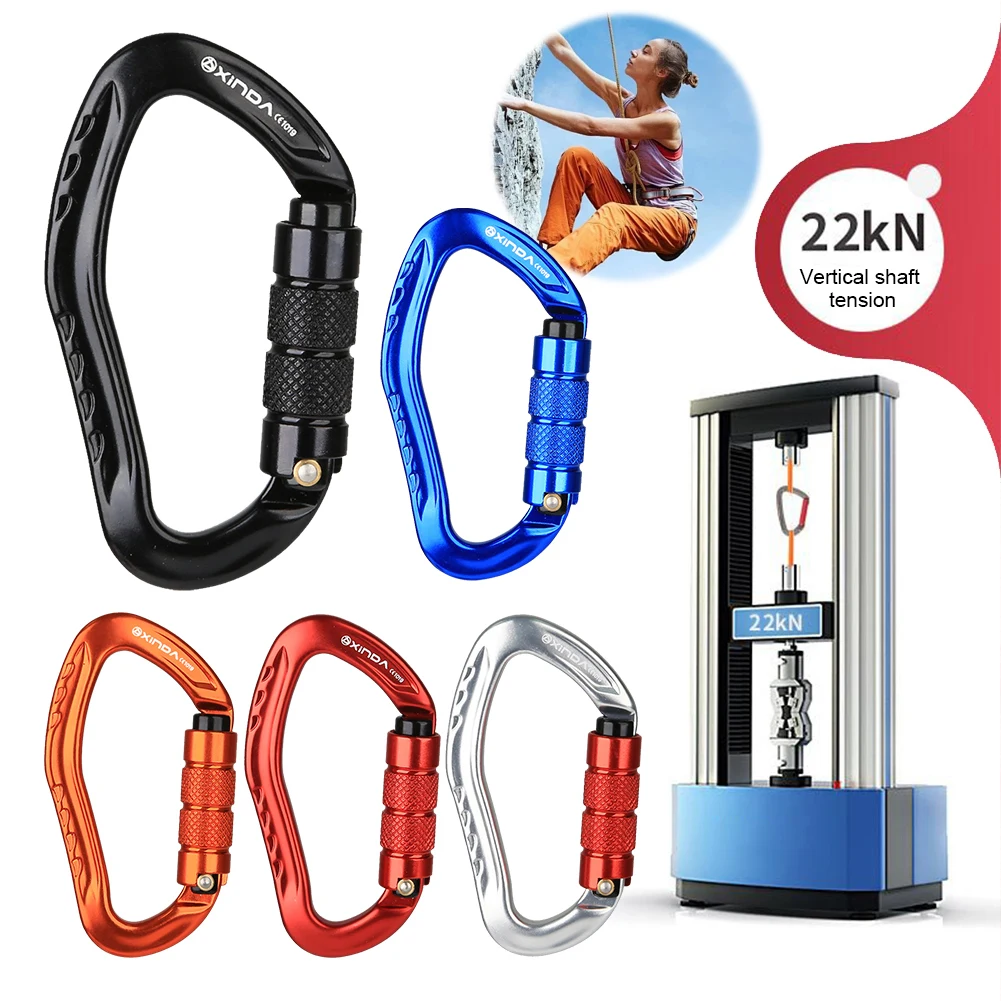 

Rock Climbing Carabiner Professional Safety Buckle Multi-Function Carabiner Clips Auto Locking Carabiners for Camping Hiking