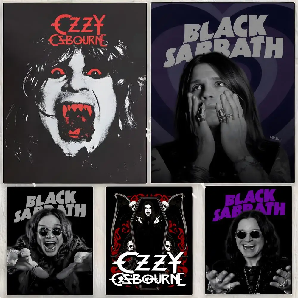 Singer Legendmetal Ozzy Osbourne Painting Calligraphy Canvas Print Wall Mural for Living Room Decor Gifts