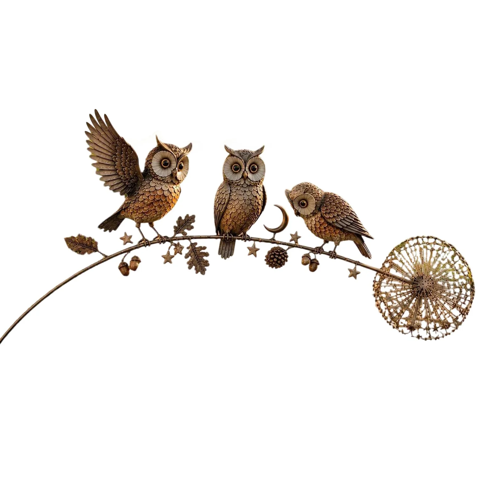 Metal Robins Bird Garden Sculpture Weather Resist Memorial Outdoor Stakes Kinetic Birds Art Ornament for Lawn Patio Walkway view 5