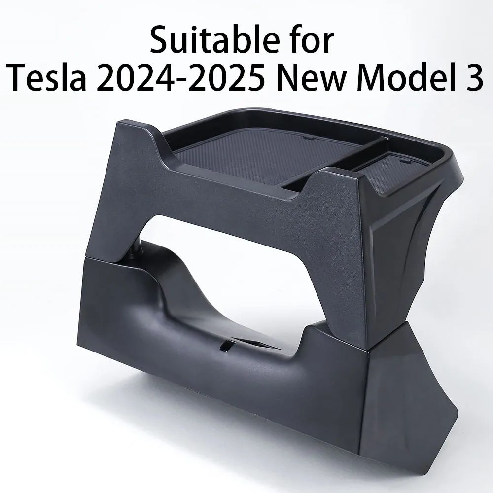 

2-in-1 Car Storage Box for Tesla 2024-2025 Model 3 Under-Screen Storage Box, Central Console ETC Bracket Accessory