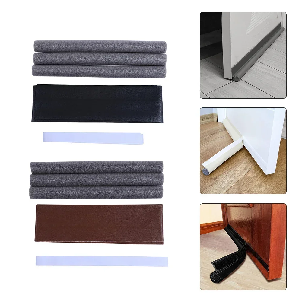 Adjustable Door Bottom Seal Strip Weatherstrip Under Door Draft Stopper Anti-Cold One Side Gap Blocker Foam Weather Strip