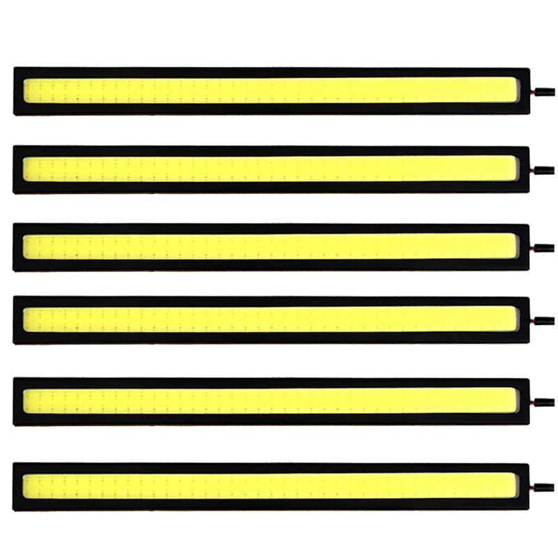 1 PCS  LED COB Fog Bulb Car DRL LED Strip Daytime Running Light Bar 12V 6500K Auto Interior Styling Lamp