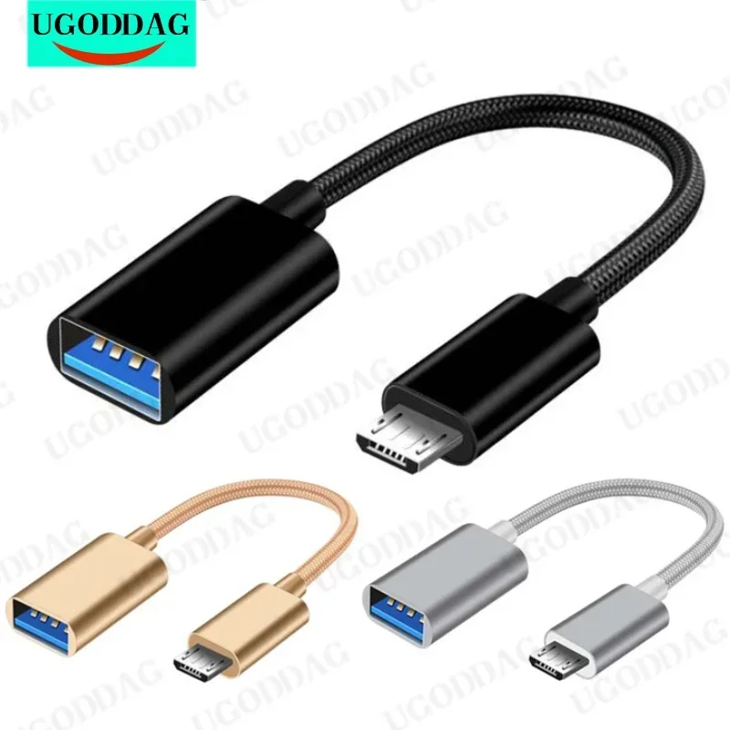 Adaptador de cabo micro usb otg micro-usb macho para usb 2.0 fêmea conector de cabo para samsung s6 xiaomi note 5 unidade flash usb