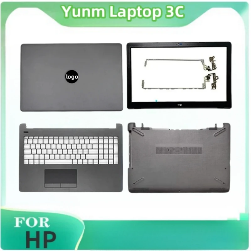 For HP 15-BS 15-BW 15-RA 15-RB 250 G6 255 G6 TPN-C129 New Laptop LCD Back Cover Front Bezel Palm Rest Back Case Hinge Gray