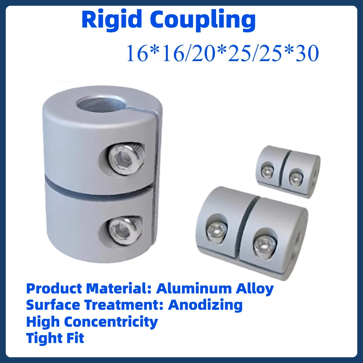 Aluminum Alloy Rigid Coupling/Clamping Shaft Couplings/Motor-Screw Shaft coupling
