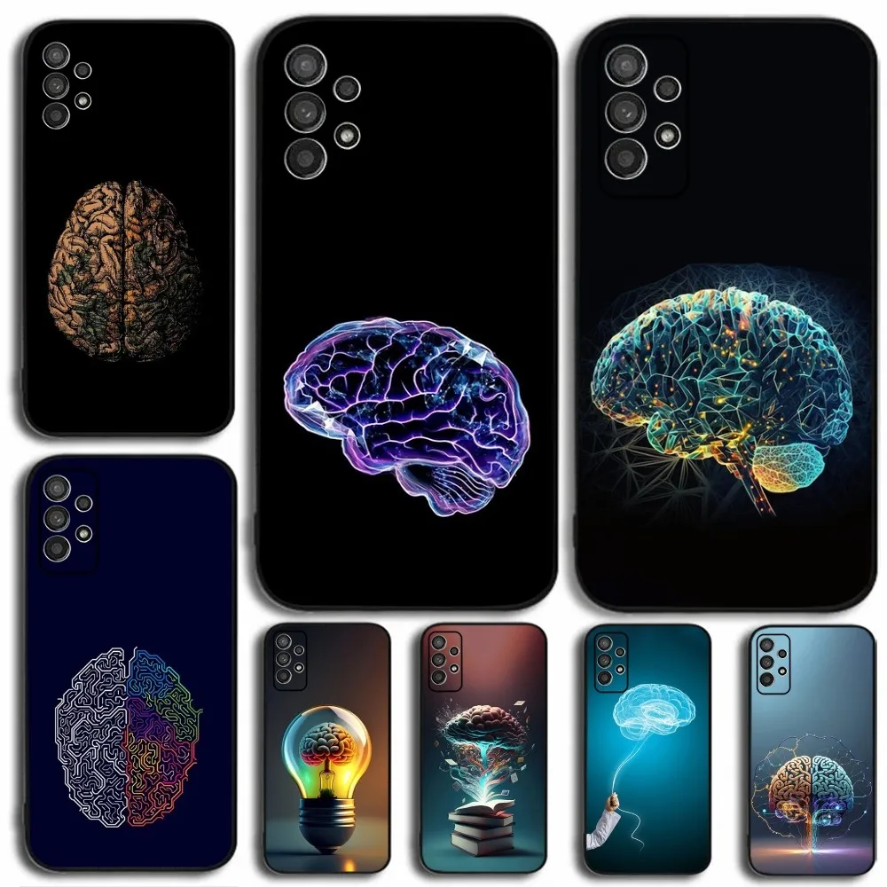 

Brain Art Phone Case For Samsung Galaxy A13,A21s,A22,A31,A32,A52,A53,A71,A80,A91 Soft Black Cover