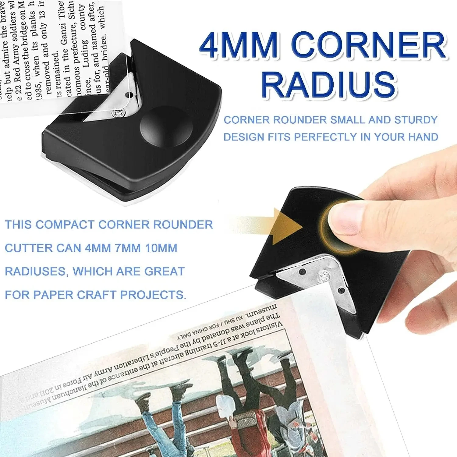 Imagem -02 - Aparador de Papel Portátil para Cartões Corner Rounder r4 Corner Punch Photo Cutting Faça Você Mesmo Craft Ferramentas Scrapbooking pc Pcs Pcs