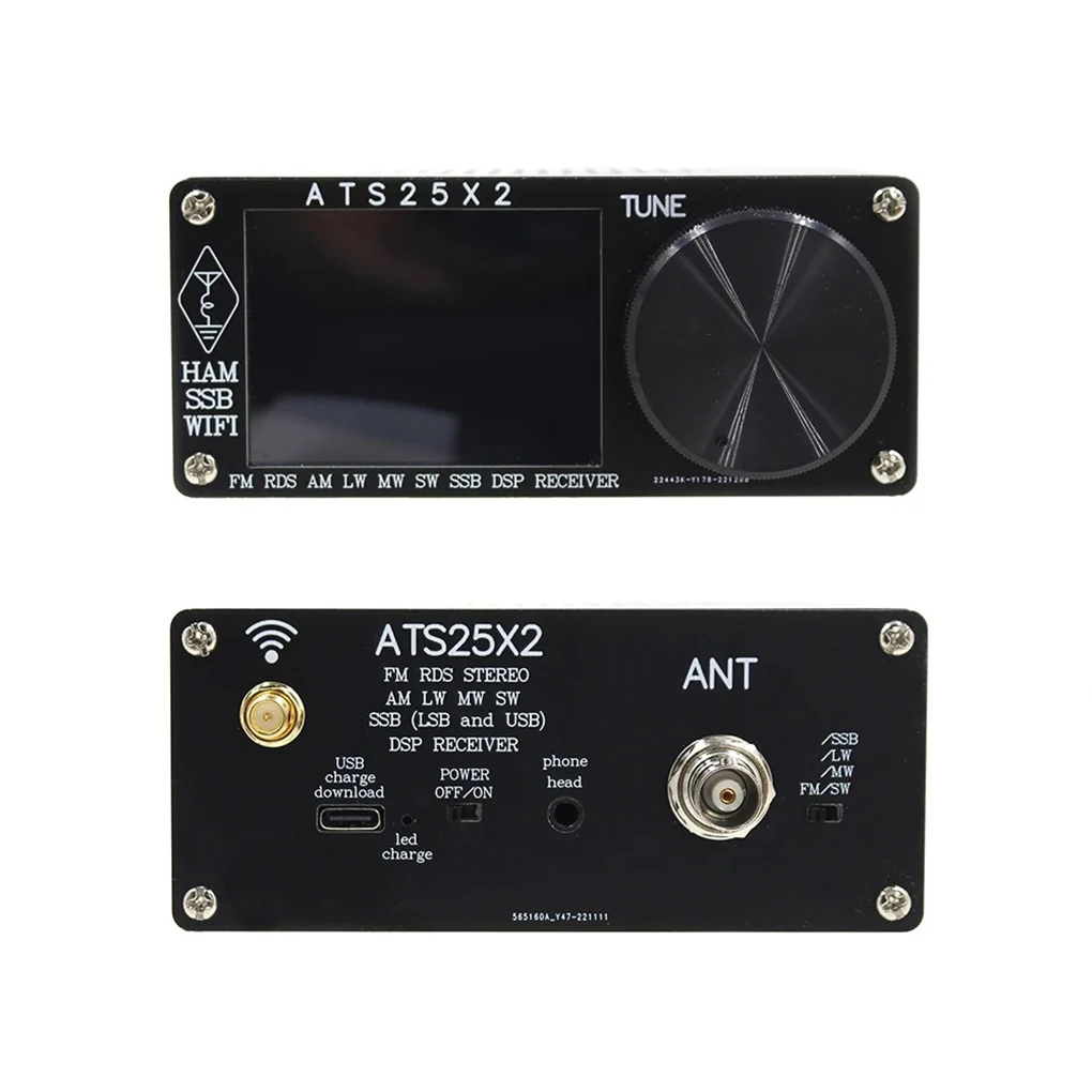 ATS25X2 All Band Radio FM LW MW SSB Stereo Radio Si4732 Chip Digital Radio APP Network WIFI Configuratio with Spectrum Scanning