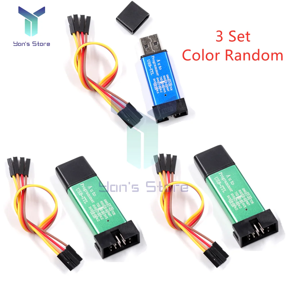 

3Pcs STC Full Series MCU Automatic Programmer 5th Generation USB to TTL Simulator Download Singlechip Programmer 3.3V/5V