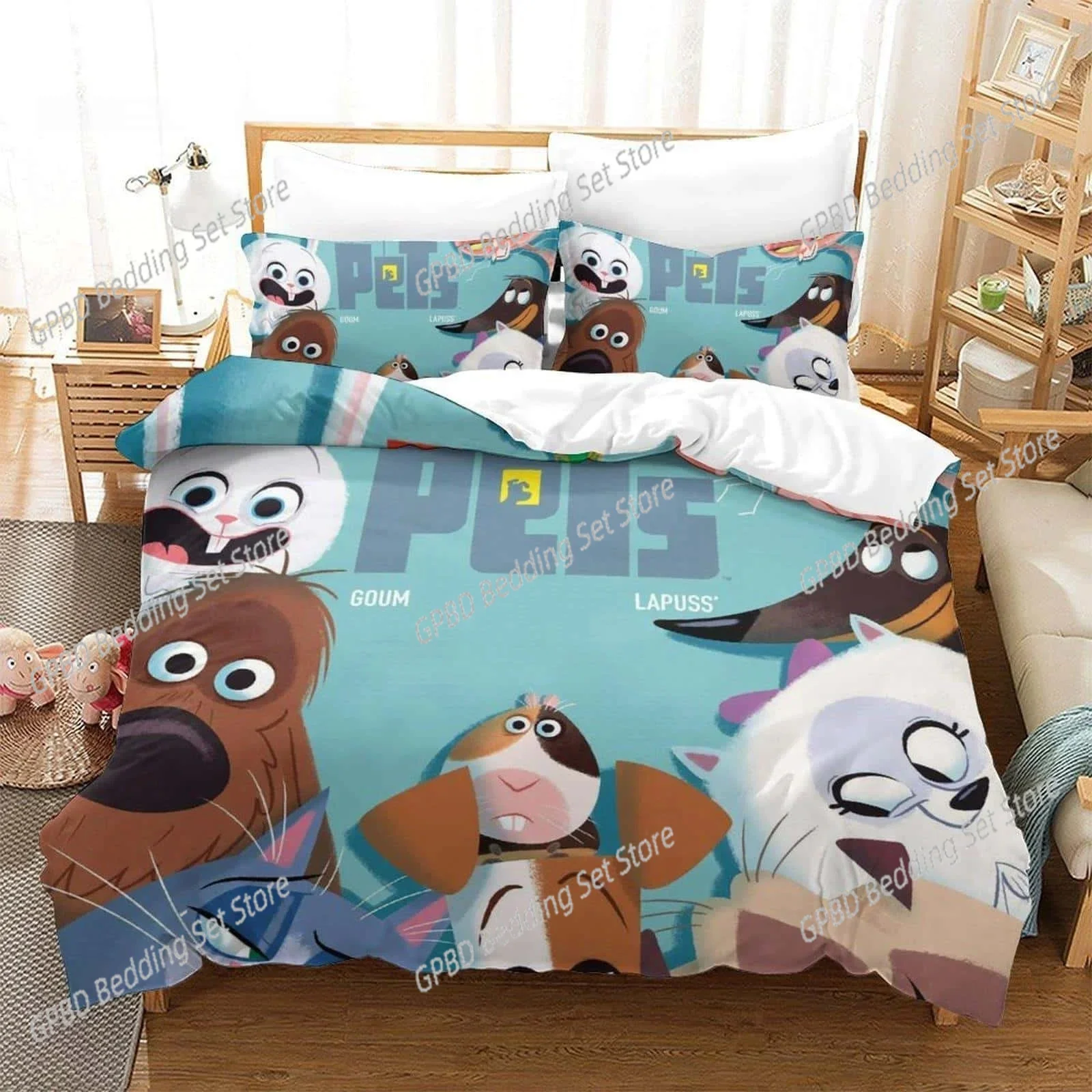 3D Print Cartoon The Secret Life of Pets Bedding Set Single Twin Full Queen King Size Bed Set Adult Kid Bedroom Duvet cover Sets