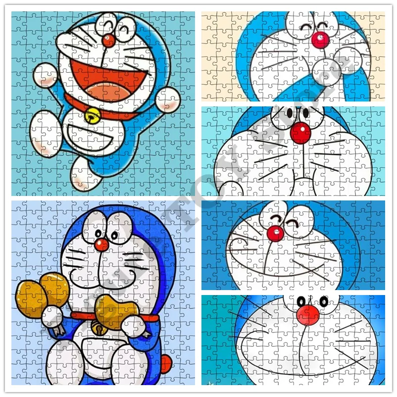 

300 500 1000 Pieces Diy Doraemon Puzzle Photo Puzzle Cartoon Doraemon Kid's Gift Personalised Photo Customization Home Decor