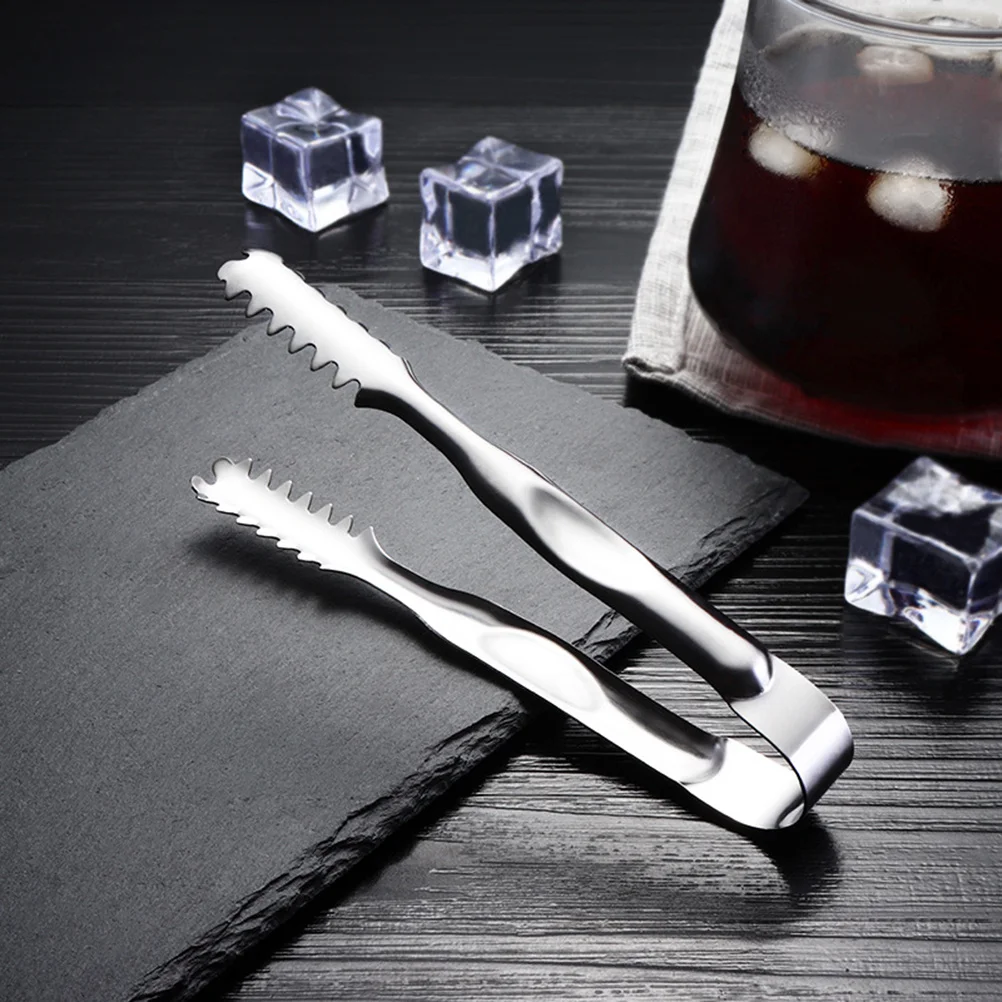 

3Pcs Kitchen Tongs Stainless Steel Ice Sugar Serving Tong for Cafe Bar Restaurant Camping Holiday Party Family Daily Use Tools