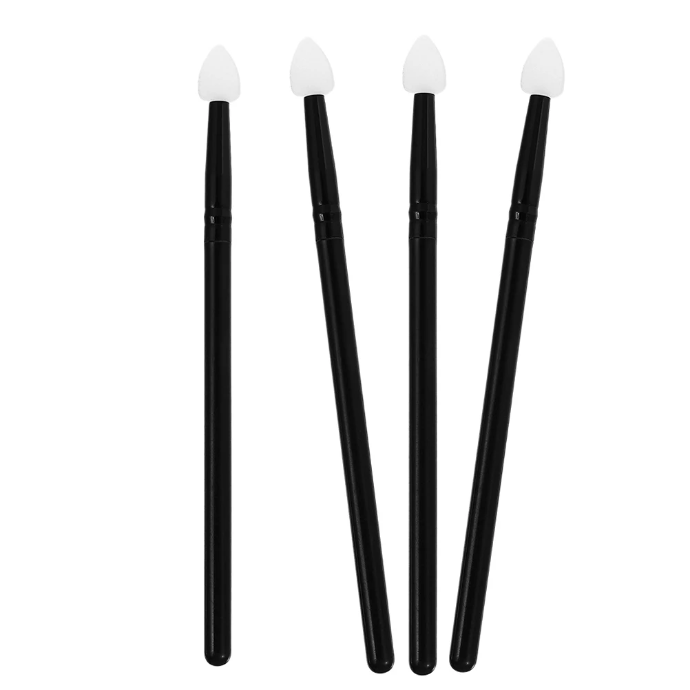 4 stuks oogschaduwborstel make-up tools zachte siliconen hoofden voor reizen dagelijks gebruik gelijkmatige applicatie applicator accessoire set