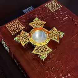 Personal ashes Box Holy Oil Protective CaseWith GolReligious Products Orthodoxy Supplies Alloy Cross Manufacturers Direct sales