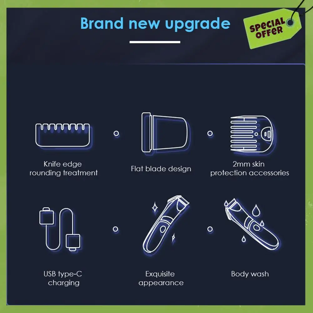 ABGP-Men's Hair Removal Intimate Areas Places Part Haircut Razor Clipper Trimmer For The Groin Epilator Bikini Safety Shaving
