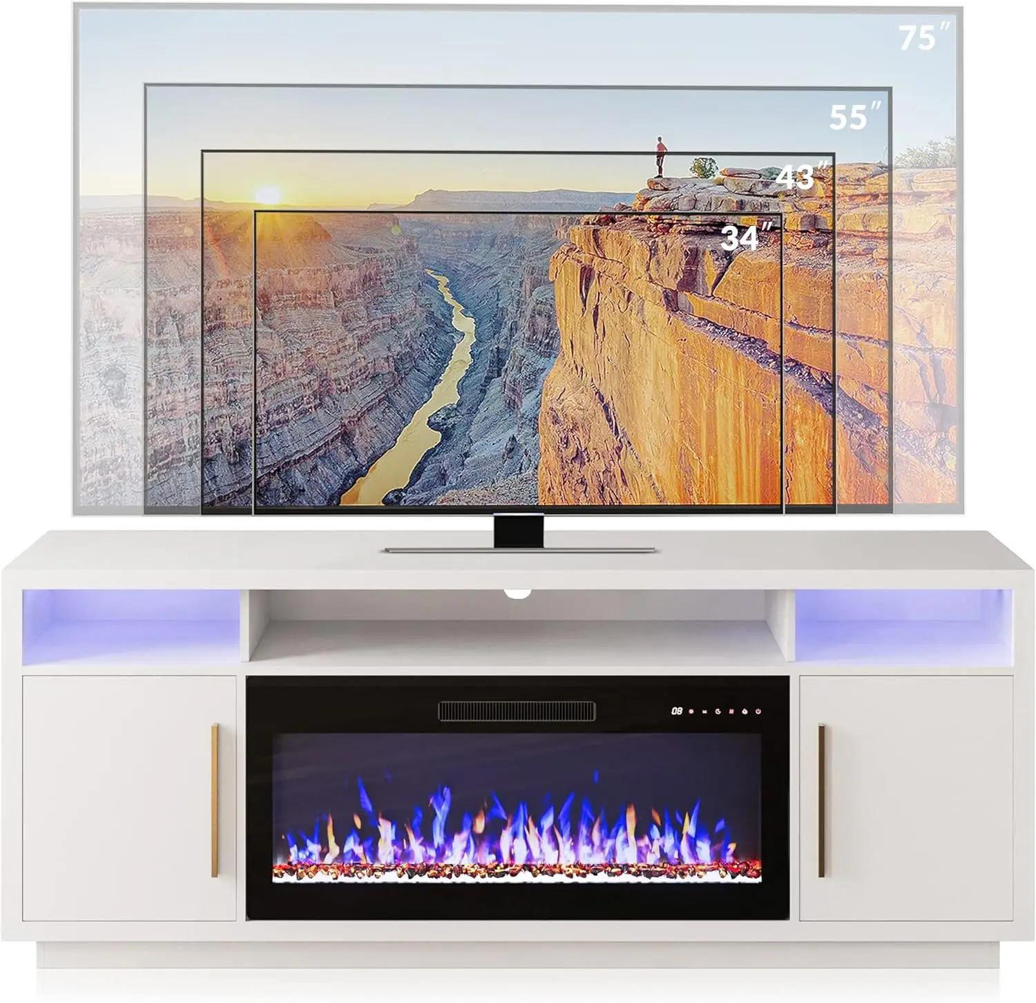 Fireplace TV Stand for TVs Up to 75