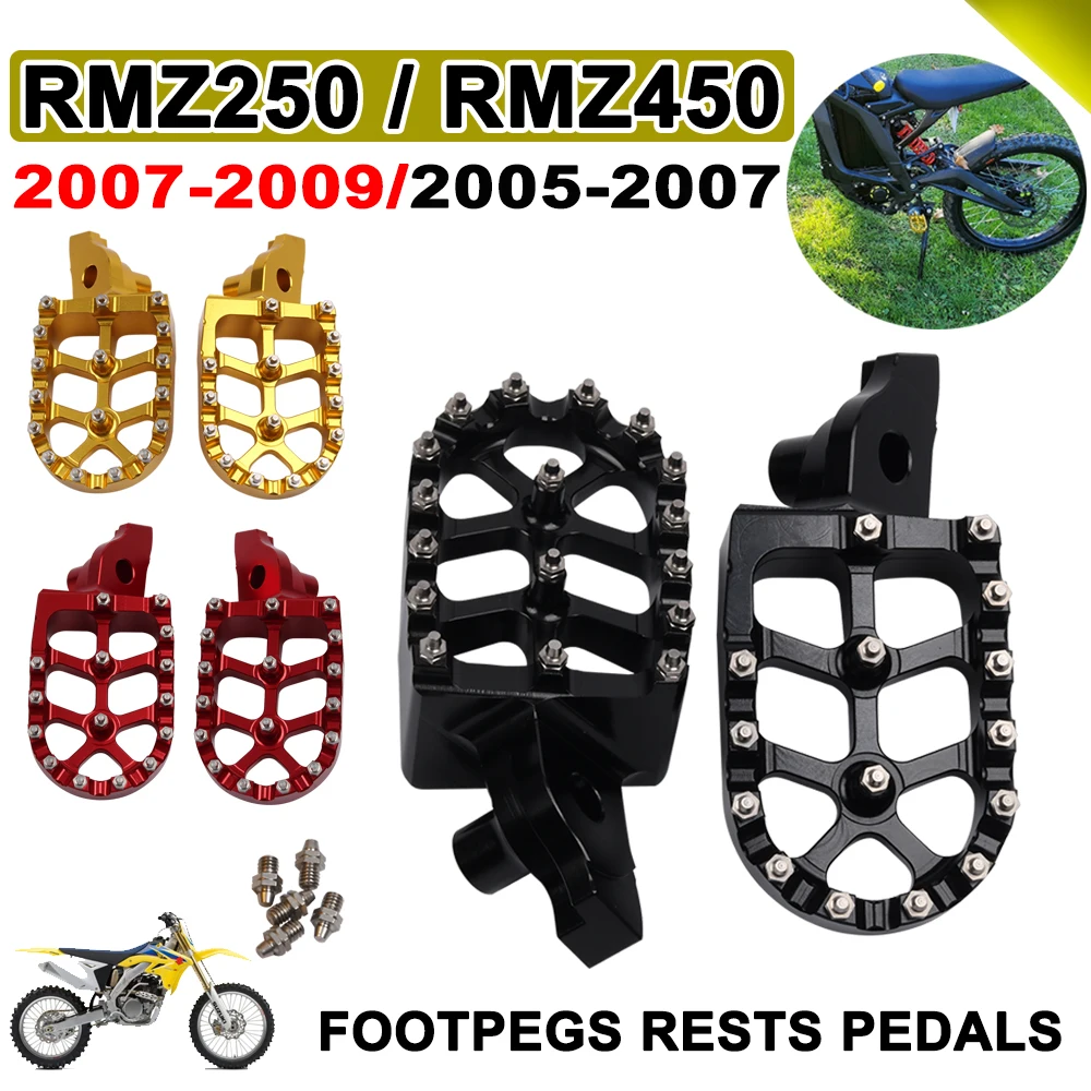 

Motorcycle Footrest Footpeg Foot Pegs Rest Pedal For Suzuki RM-Z 250 450 RMX450Z RM-Z250 2009 RM-Z450 2005 2006 2007 Accessories