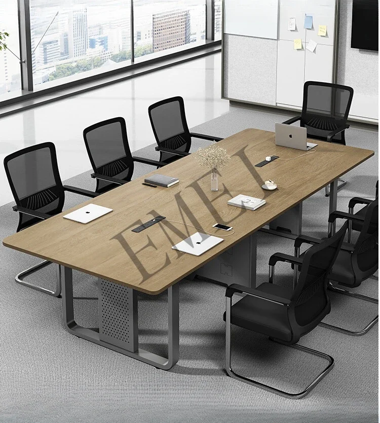 Conference Table Long Table Size Negotiation Training Long Desk Simple Modern Conference Room Table and Chair Combination
