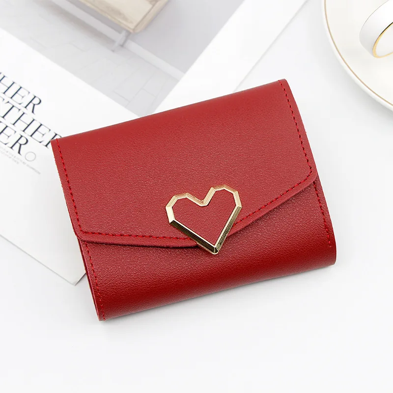 2024 Women's Short Wallet Women's Card Bag New Korean Edition Student Wallet Small and Cute Mini Zero Wallet