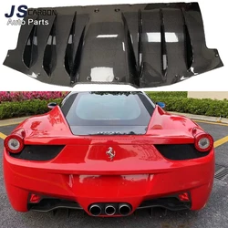 Dla Ferrari 458 z włókna węglowego tylny dyfuzor tylna rozdzielacz zderzaka dyfuzor pokrywa akcesoria samochodowe Body Kit