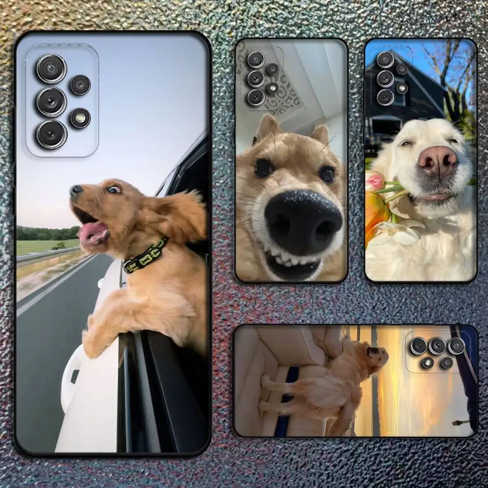 

Pet Puppy Dog Cute Phone Case For Samsung S25,S24,S21,S22,S23,S30,Ultra,S20,Plus,Fe,Lite,Note,10,9,5G Black Cover